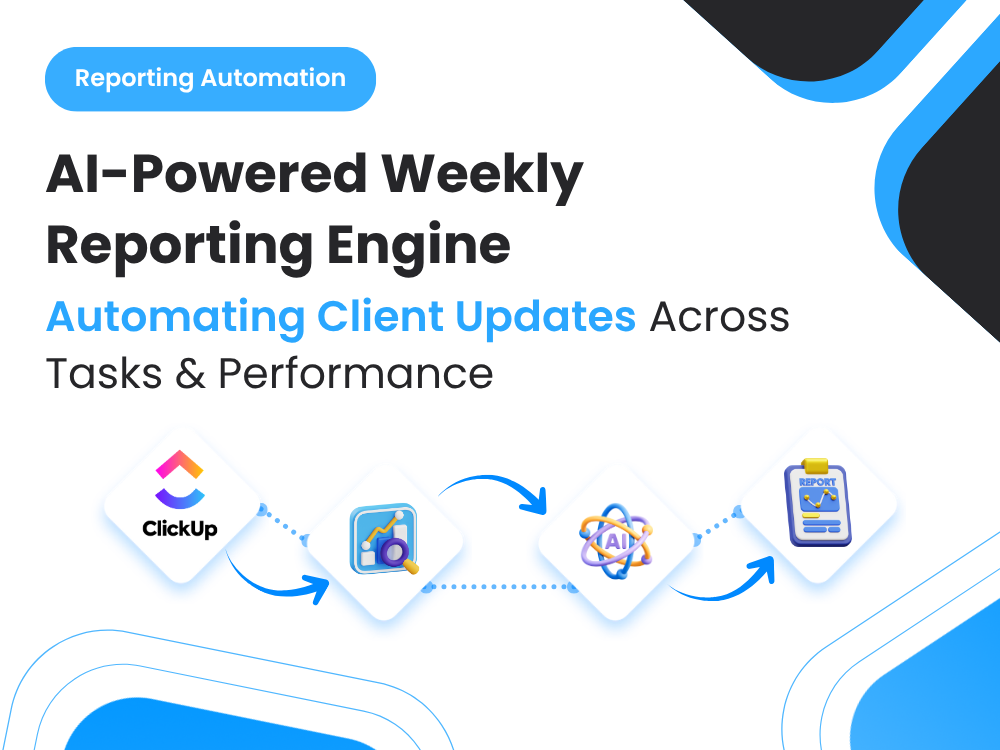 The AI-Powered Weekly Reporting Engine: Automating Client Updates with ClickUp + Performance Data